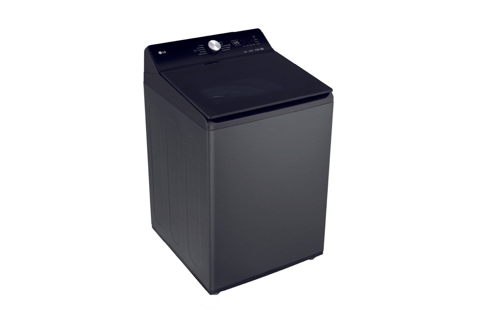Lavadora de 23kg con AI DD™, Ciclo PetCare, ThinQ™, Lavado a Vapor y Tina de Acero Inoxidable, Platinum Black